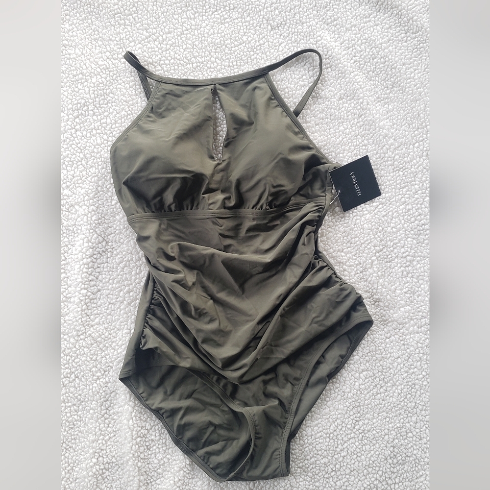 Ellen Tracy size 14 green full one piece